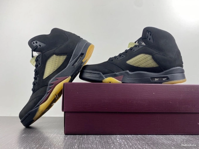 One Kick Black 5 Air Maniere x FD1330-001 Jordan A Ma 0804